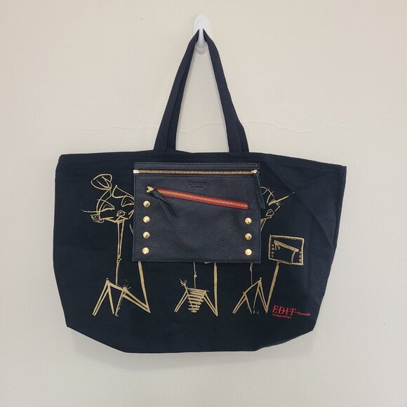 Hammitt Handbags - Hammitt Los Angeles Large Tote Bag Black Canvas